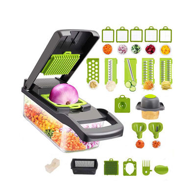 Green/Grey Kitchen Tools Multifunctional Vegetable Cutter untuk Gadget Buah dan Sayuran 2023