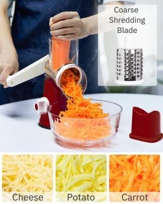 Manual Rotary Cheese Grater Round Tumbling Box Shredder Drum untuk Shredding Sayuran
