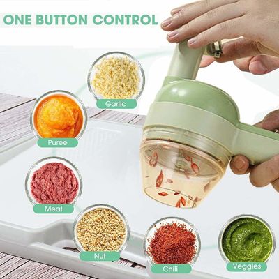 Eropa Portable 4 in 1 Vegetable Cutter Set Smart Gadget Electric Slicer Kitchen Chopper