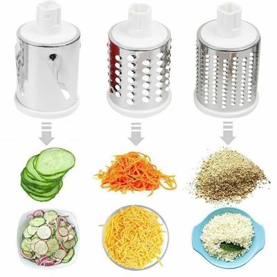 Tingkatkan Dapur Anda dengan ini Manual Rotary Cheese Grater Round Tumbling Box Shredder