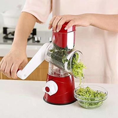 Tingkatkan Dapur Anda dengan ini Manual Rotary Cheese Grater Round Tumbling Box Shredder