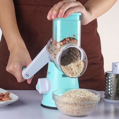 Tingkatkan Dapur Anda dengan ini Manual Rotary Cheese Grater Round Tumbling Box Shredder