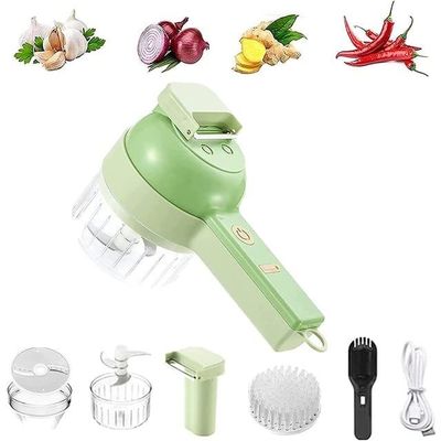 ABS PP PC Stainless Steel Kitchen Chopper Eropa Portable 4 in 1 Set Pemotong Sayuran