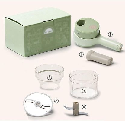 ABS PP PC Stainless Steel Kitchen Chopper Eropa Portable 4 in 1 Set Pemotong Sayuran