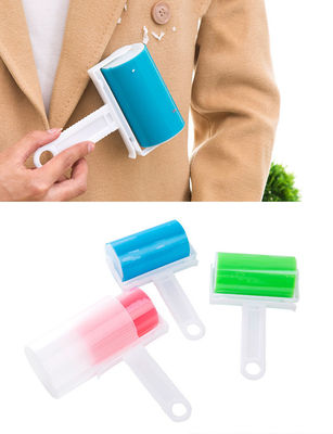 Blue Pet Hair Remover Lint Roller dengan lembaran lengket yang dapat digunakan kembali dan penutup yang bisa dicuci
