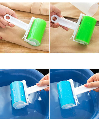 Blue Pet Hair Remover Lint Roller dengan lembaran lengket yang dapat digunakan kembali dan penutup yang bisa dicuci