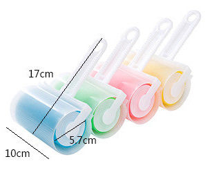 Blue Pet Hair Remover Lint Roller dengan lembaran lengket yang dapat digunakan kembali dan penutup yang bisa dicuci