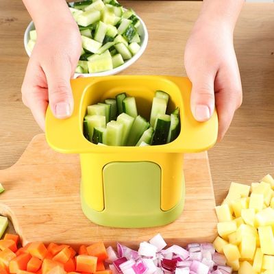 2 dalam 1 Vegetable Chopper mengiris mengiris manual pemotong press bawang putih dll stainless steel