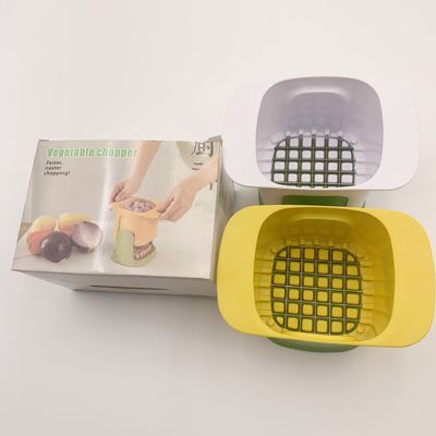2 dalam 1 Vegetable Chopper mengiris mengiris manual pemotong press bawang putih dll stainless steel