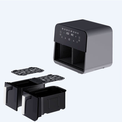 9L Touch Screen Double Air Fryer Listrik Deep Fryer Smart Rack Tanpa Minyak Rumah Tangga