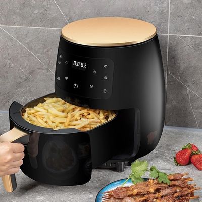 Fungsi Dengan Indikator Cahaya 4.5L 6L Non-Lapisan Masak Permukaan Air Fryer Tanpa Minyak