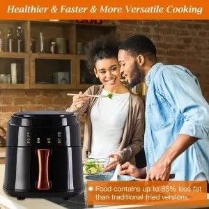 6L 3L Touch Screen Double Air Fryer Listrik Deep Fryer Oven Smart Rack Tanpa Minyak Air Fryer Plastik