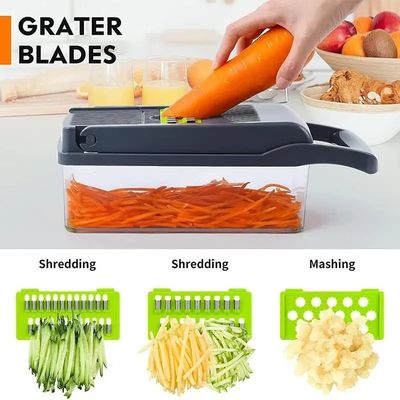 Pemasok plastik serbaguna untuk buah-buahan Sayuran Alat dapur tahan lama 35.5x11.8x11.8cm