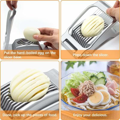 Pengiris Telur Stainless Steel Wire Pengiris Telur untuk Pemotong Telur Rebus Mesin Cuci Piring Aman