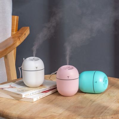 LED Night Light Ultrasonic Air Humidifier dengan Fungsi Aromaterapi untuk Rumah dan Mobil