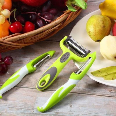 Aman Sayuran Prep Diisi Peeler Julienne Peeler dan Mandolin Slicer di 19 * 2.5 * 2cm Ukuran