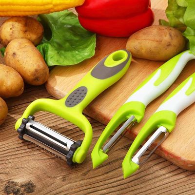 Aman Sayuran Prep Diisi Peeler Julienne Peeler dan Mandolin Slicer di 19 * 2.5 * 2cm Ukuran