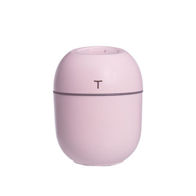 Mini Portable Ultrasonic Air Humidifier dengan Lampu Malam LED dan Aroma Diffuser Pink