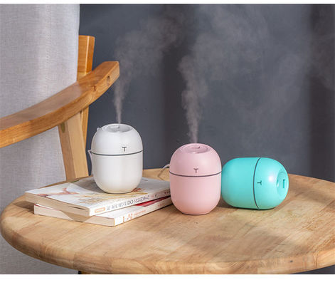 Mini Portable Ultrasonic Air Humidifier dengan Lampu Malam LED dan Aroma Diffuser Pink