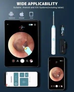 Home Cleaning Ear Wax Removal Kit dengan 1296P Otoscope Ear Cleaner Camera dan Light