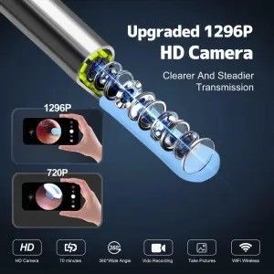 Home Cleaning Ear Wax Removal Kit dengan 1296P Otoscope Ear Cleaner Camera dan Light