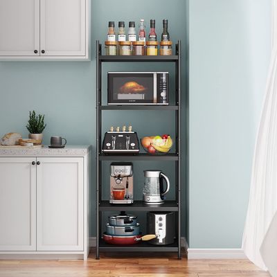 Rak dapur mengatur rak penyimpanan stainless steel untuk rotasi buah sayuran
