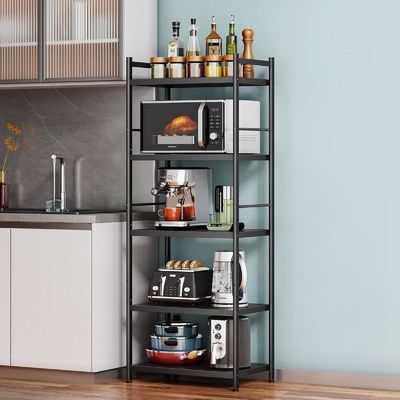 Rak dapur mengatur rak penyimpanan stainless steel untuk rotasi buah sayuran