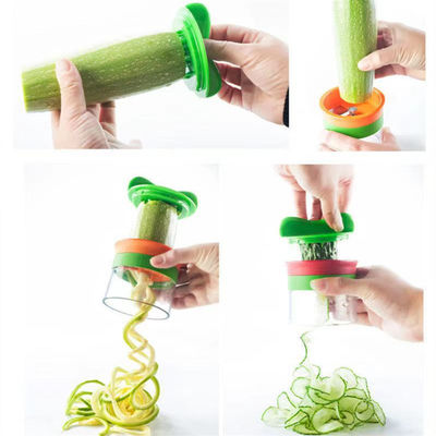 Spiralizer Grosir dan halus Julienne Slicing Set 3 In 1 Manual Vegetable Cutter untuk Orange