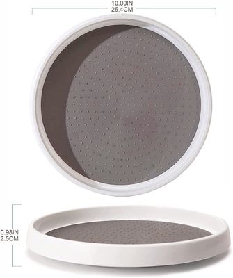 Plastic Kitchen Turntable Organizer untuk Barang Rempah-rempah dan Penempatan Buah Standing Type