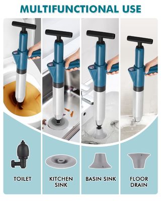 1kg ABS Karet Tekanan Tinggi Toilet Plunger Dredge Clog Remover Sewer Pipe Dredger