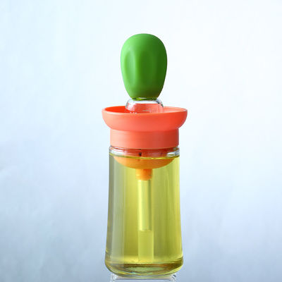 Botol Dispenser Minyak Dapur Berkelanjutan Dengan Skala dan Sikat Grill Silikon untuk Rumah