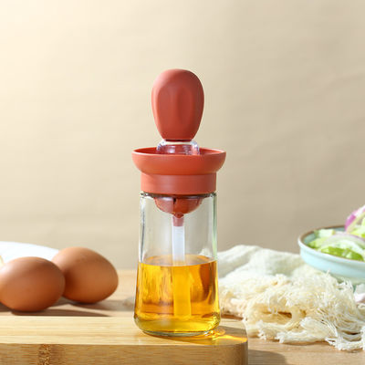 Botol Dispenser Minyak Dapur Berkelanjutan Dengan Skala dan Sikat Grill Silikon untuk Rumah
