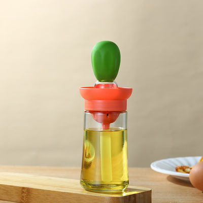 Botol Dispenser Minyak Dapur Berkelanjutan Dengan Skala dan Sikat Grill Silikon untuk Rumah