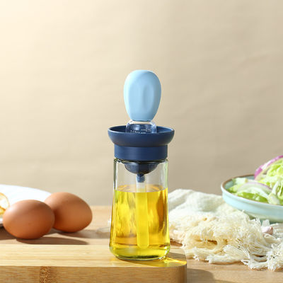 Botol Dispenser Minyak Dapur Berkelanjutan Dengan Skala dan Sikat Grill Silikon untuk Rumah