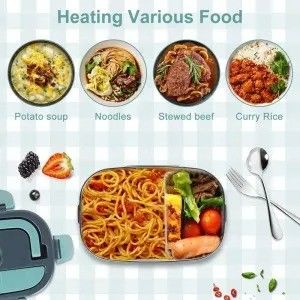 1.5L Kapasitas stainless steel Electric Food Warmer Lunch Box Untuk On-the-Go Makan Anda