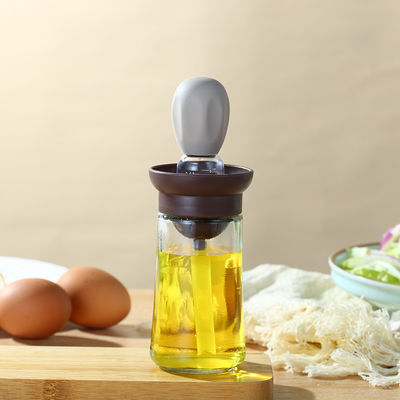 Botol Dispenser Minyak Dapur Berkelanjutan Dengan Skala dan Sikat Grill Silikon untuk Rumah
