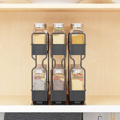 Mengatur Kamar Mandi Anda dengan Efisien dengan 2 Lapisan Sliding Pull Out Spice Rack Organizer