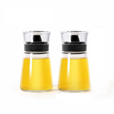 Botol Semprot Minyak Kaca Transparan 170ML Set Minyak Cuka untuk Perlengkapan Dapur 425g