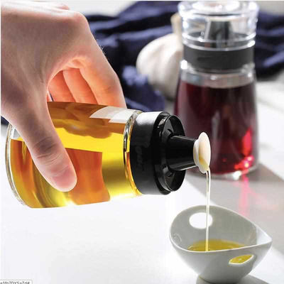 Botol Semprot Minyak Kaca Transparan 170ML Set Minyak Cuka untuk Perlengkapan Dapur 425g
