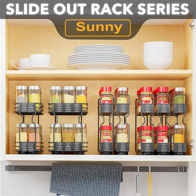Mengatur Kamar Mandi Anda dengan Efisien dengan 2 Lapisan Sliding Pull Out Spice Rack Organizer