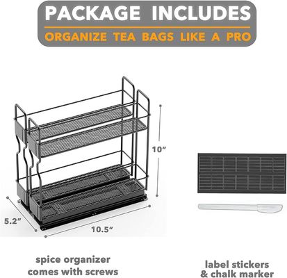 Mengatur Kamar Mandi Anda dengan Efisien dengan 2 Lapisan Sliding Pull Out Spice Rack Organizer
