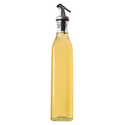 Square Kalsium Na Kaca Cuka Botol Dispenser Minyak Zaitun dengan Nozzle