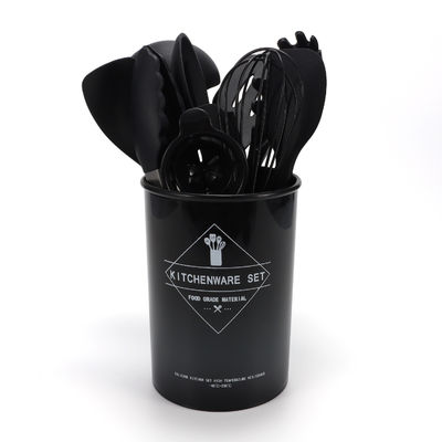 Set Spatula Silikon Dapur dengan Ember Penyimpanan 12 Bagian Baking Cookware Non-Stick Tools