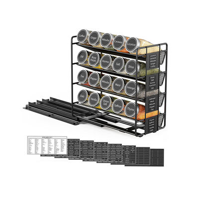 Praktis 4 Layer Pull Out Spice Organizer untuk kabinet dan organisasi dapur