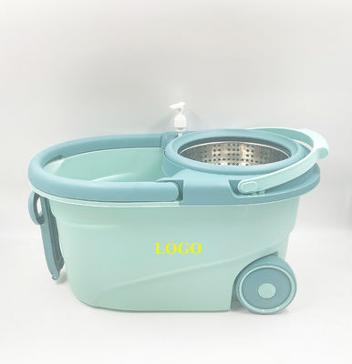 Custom Logo Kapasitas Tinggi Pembersih Lantai Mikrofiber Spinning Mop Bucket 360 Rotating Dual Drive