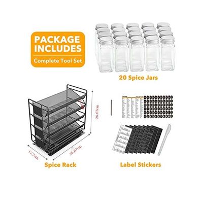 Praktis 4 Layer Pull Out Spice Organizer untuk kabinet dan organisasi dapur