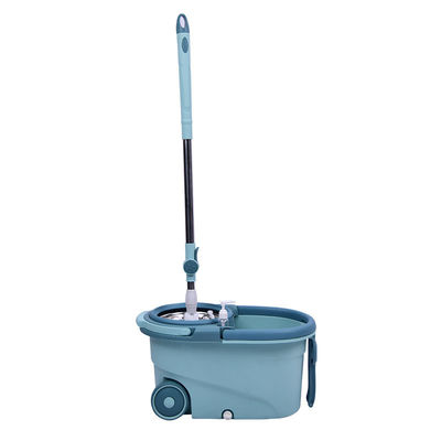 Custom Logo Kapasitas Tinggi Pembersih Lantai Mikrofiber Spinning Mop Bucket 360 Rotating Dual Drive