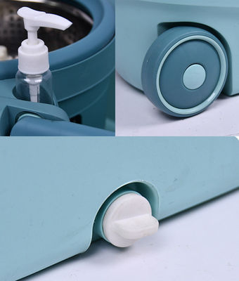 Custom Logo Kapasitas Tinggi Pembersih Lantai Mikrofiber Spinning Mop Bucket 360 Rotating Dual Drive
