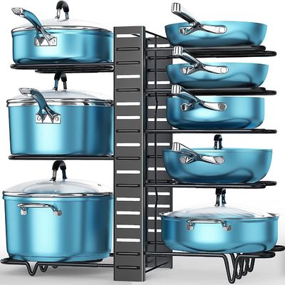 Pot dan Pan Organiser 8 Tier Rack dengan 3 Metode DIY