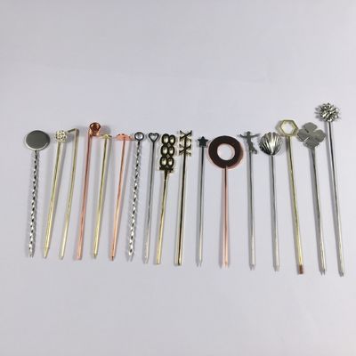 304 Stainless Steel Cocktail Pins Swizzle Stick untuk Paddle Kecil yang Dapat Digunakan Lagi